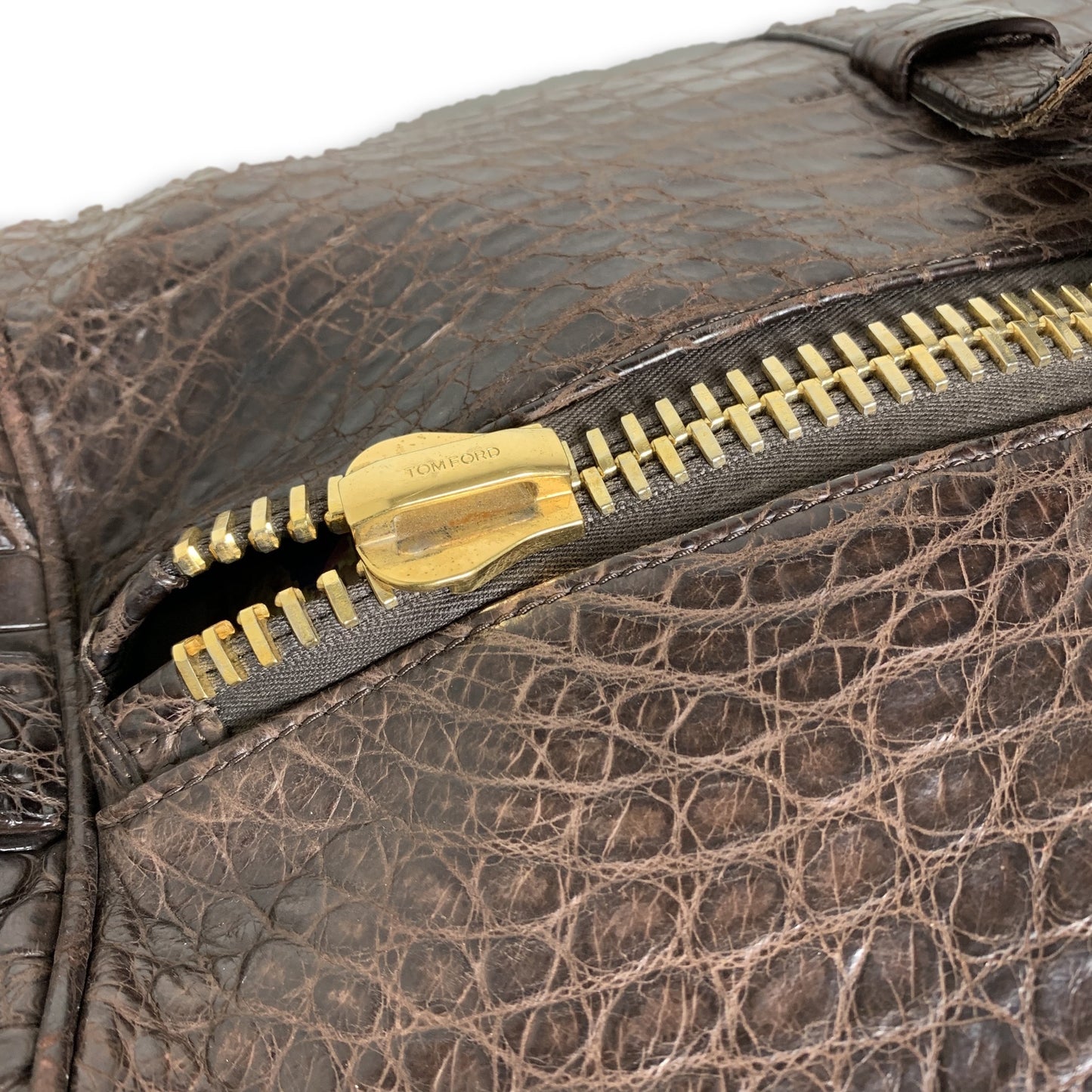 Buckley Alligator Brown Duffle Bag