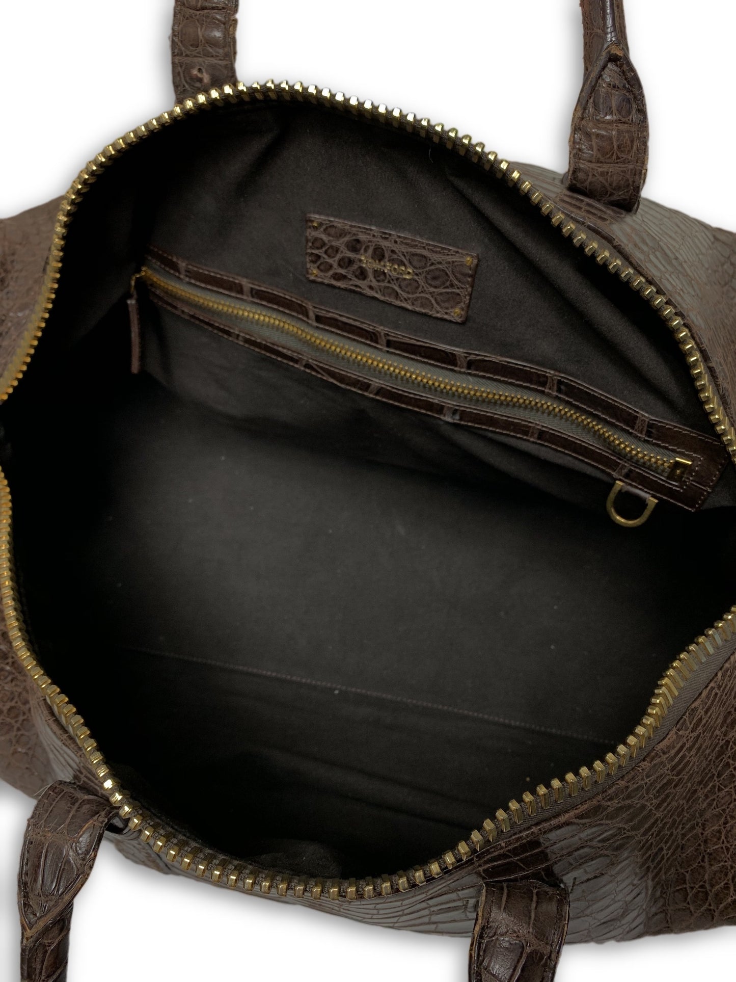 Buckley Alligator Brown Duffle Bag