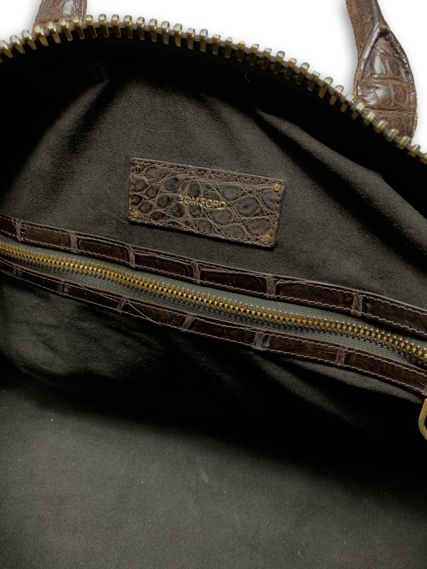 Buckley Alligator Brown Duffle Bag