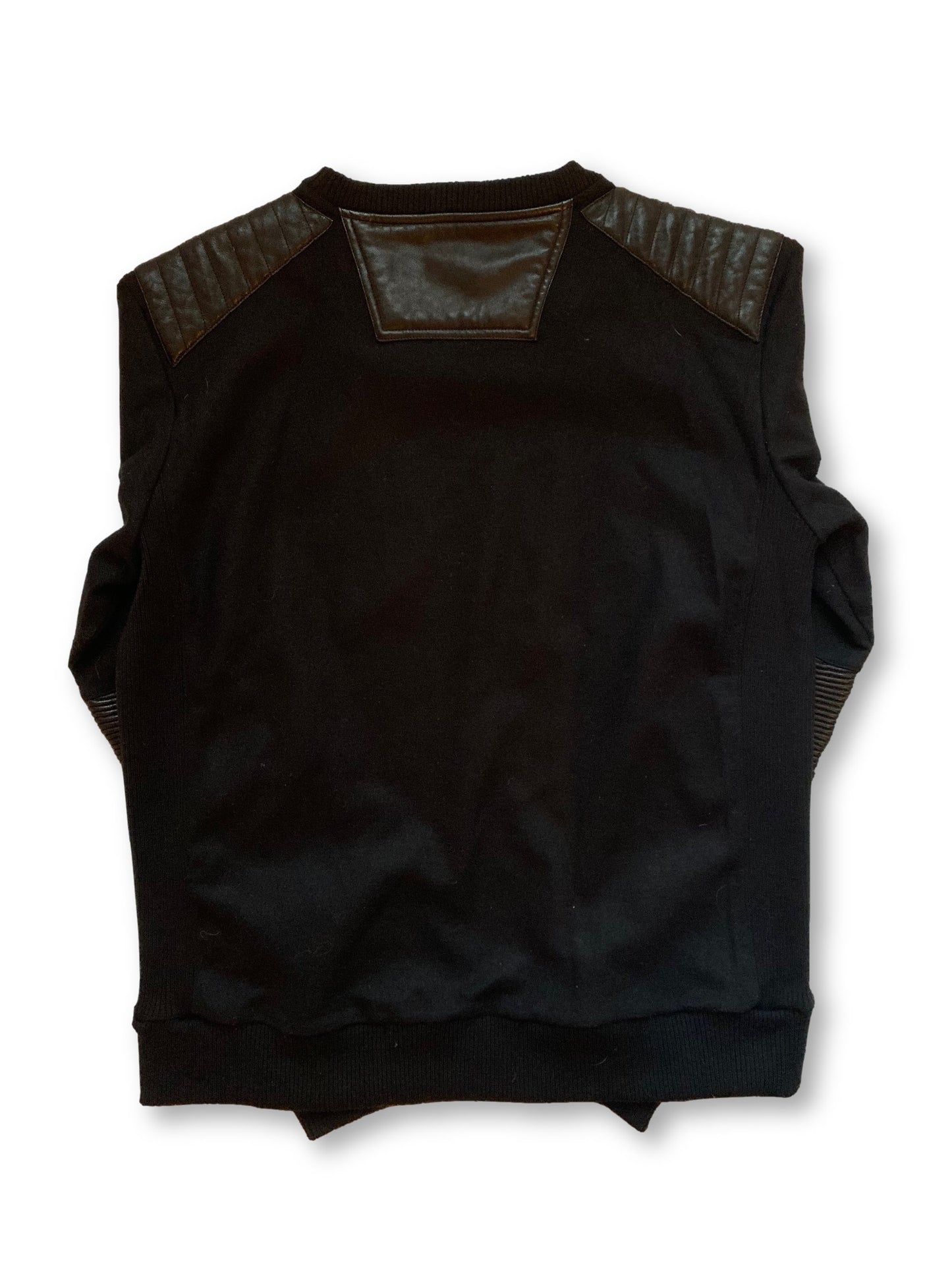 Leather Accented Sweater