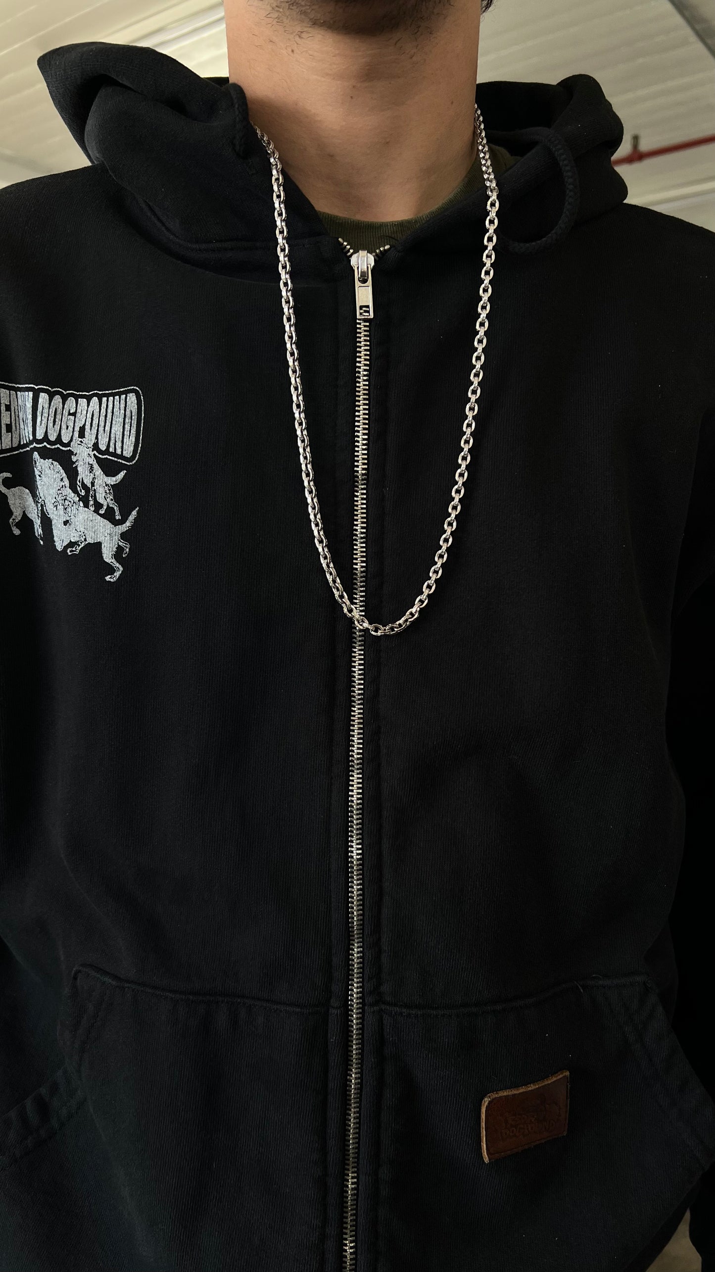 18k White Gold Paper Clip Chain