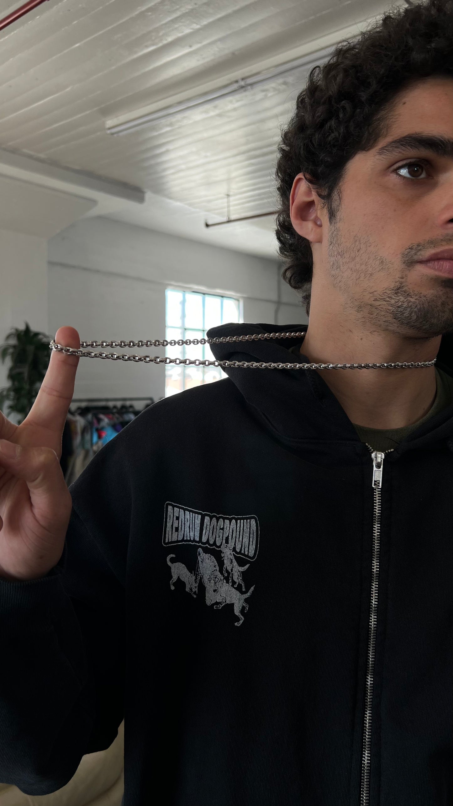 18k White Gold Paper Clip Chain