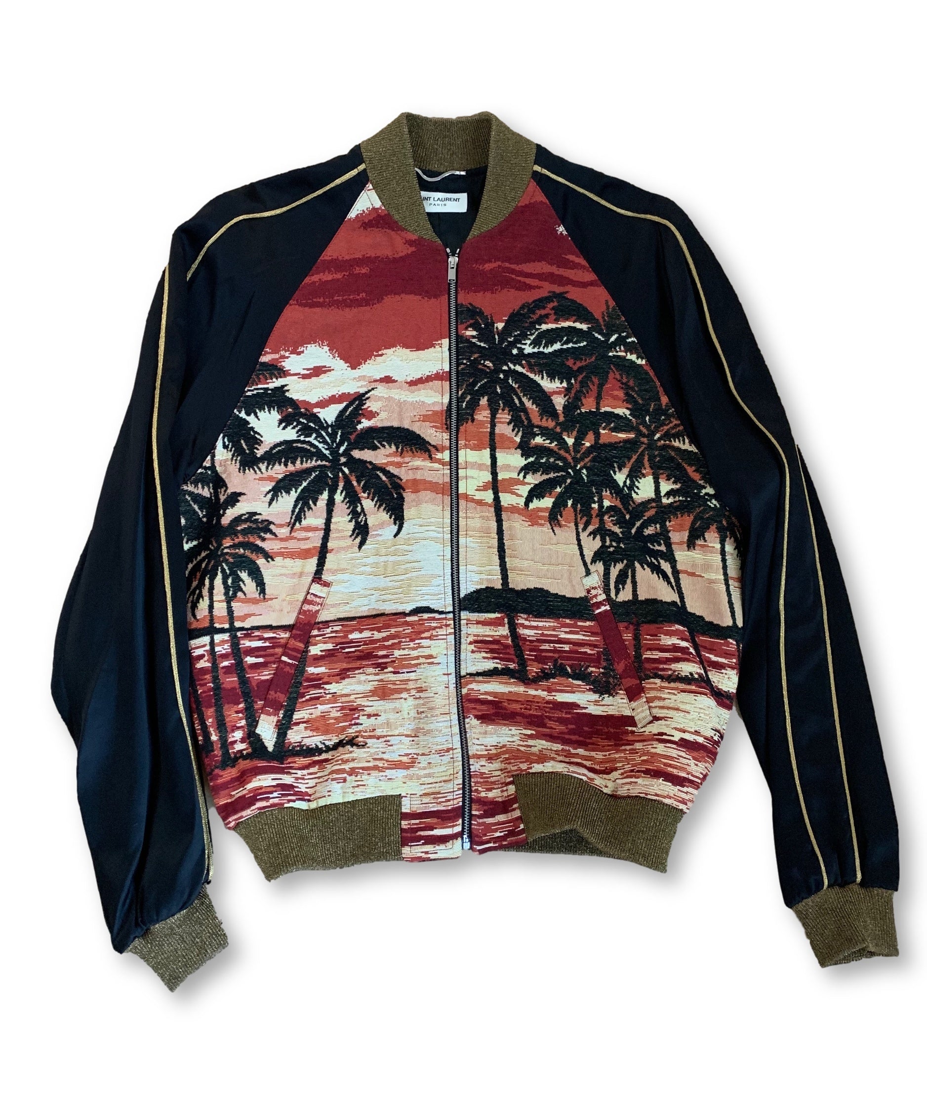 Saint Laurent Paris SS16 Custom Hedi Slimane 1 of 1 Palm Tree Bomber