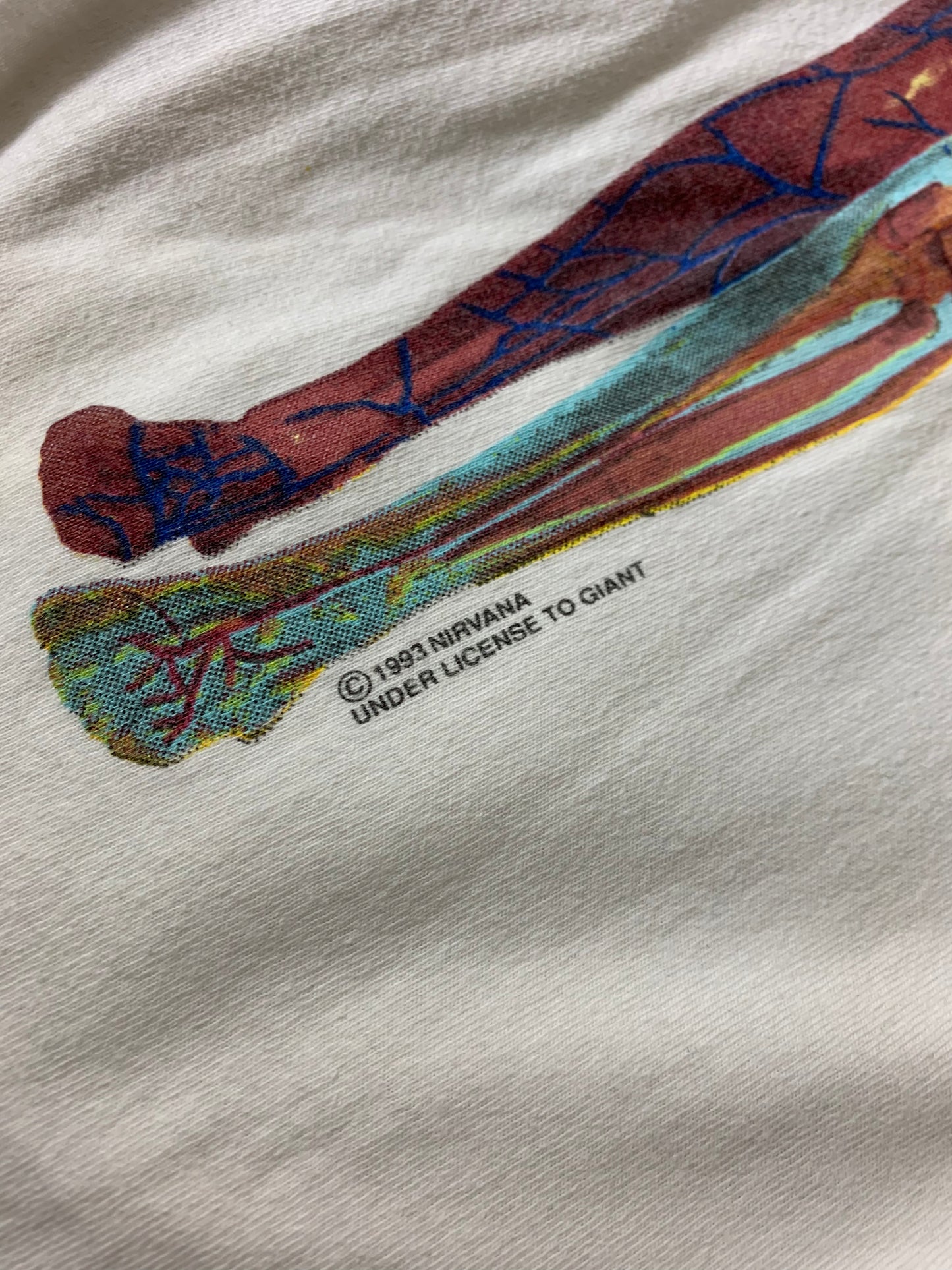 Vintage Nirvana In Utero Kurt Cobain Rock Tee L