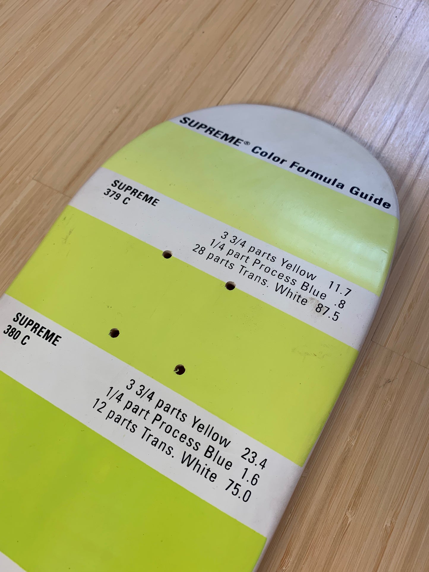 Ryan Mcguiness x Supreme Skate Deck Pantone (2000) - Green/Yellow