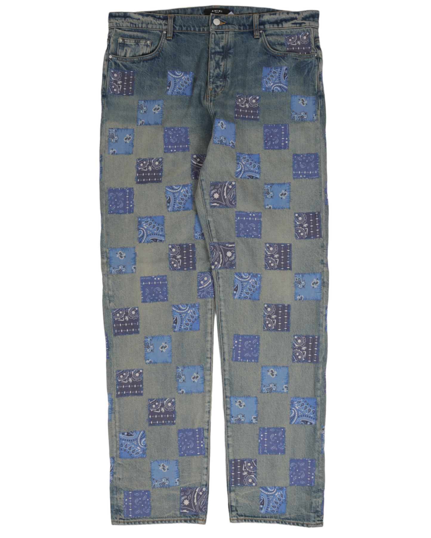 Checkered Bandana Denim