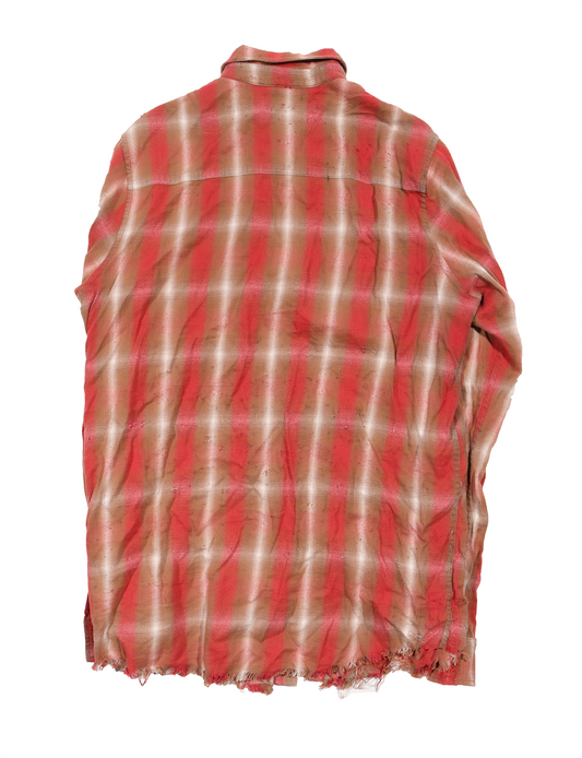 Distressed Raw Hem Flannel