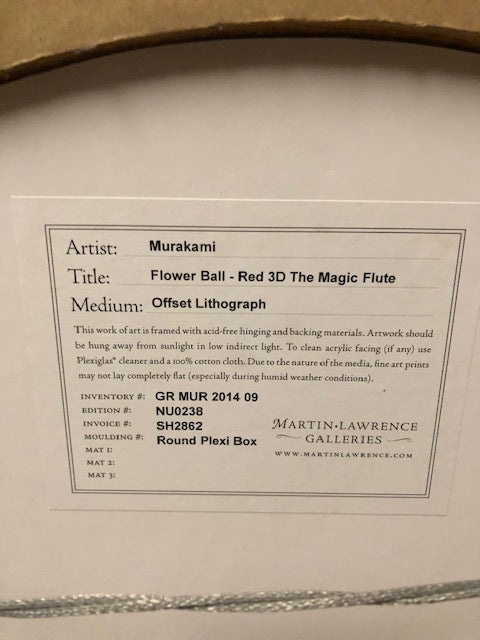 Flowerball: Red (3D) The Magic Flute, 2009