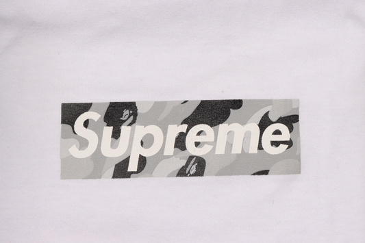 Bape Box Logo Tee Grey Camo