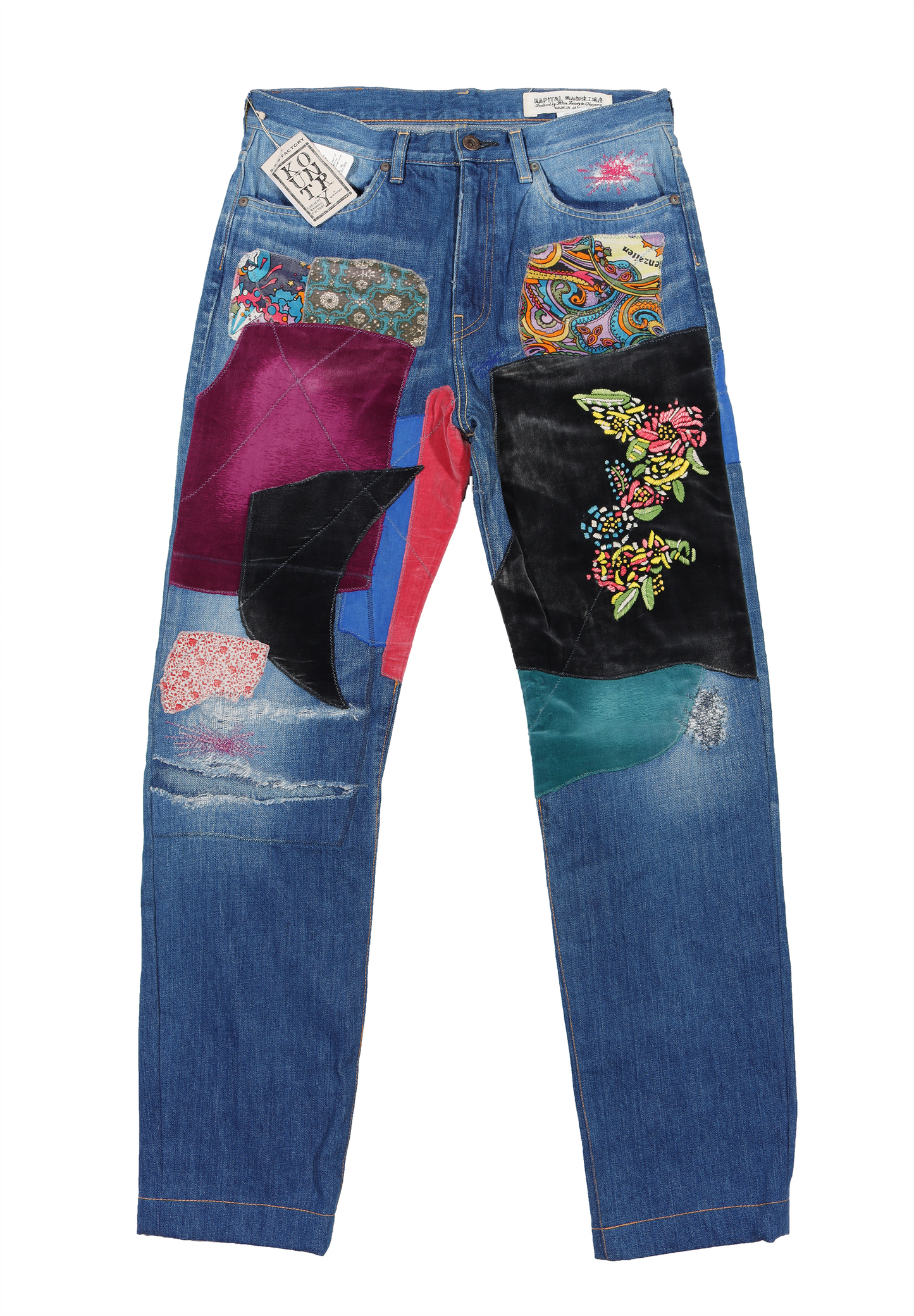Indigo Patch Denim w/ Tags