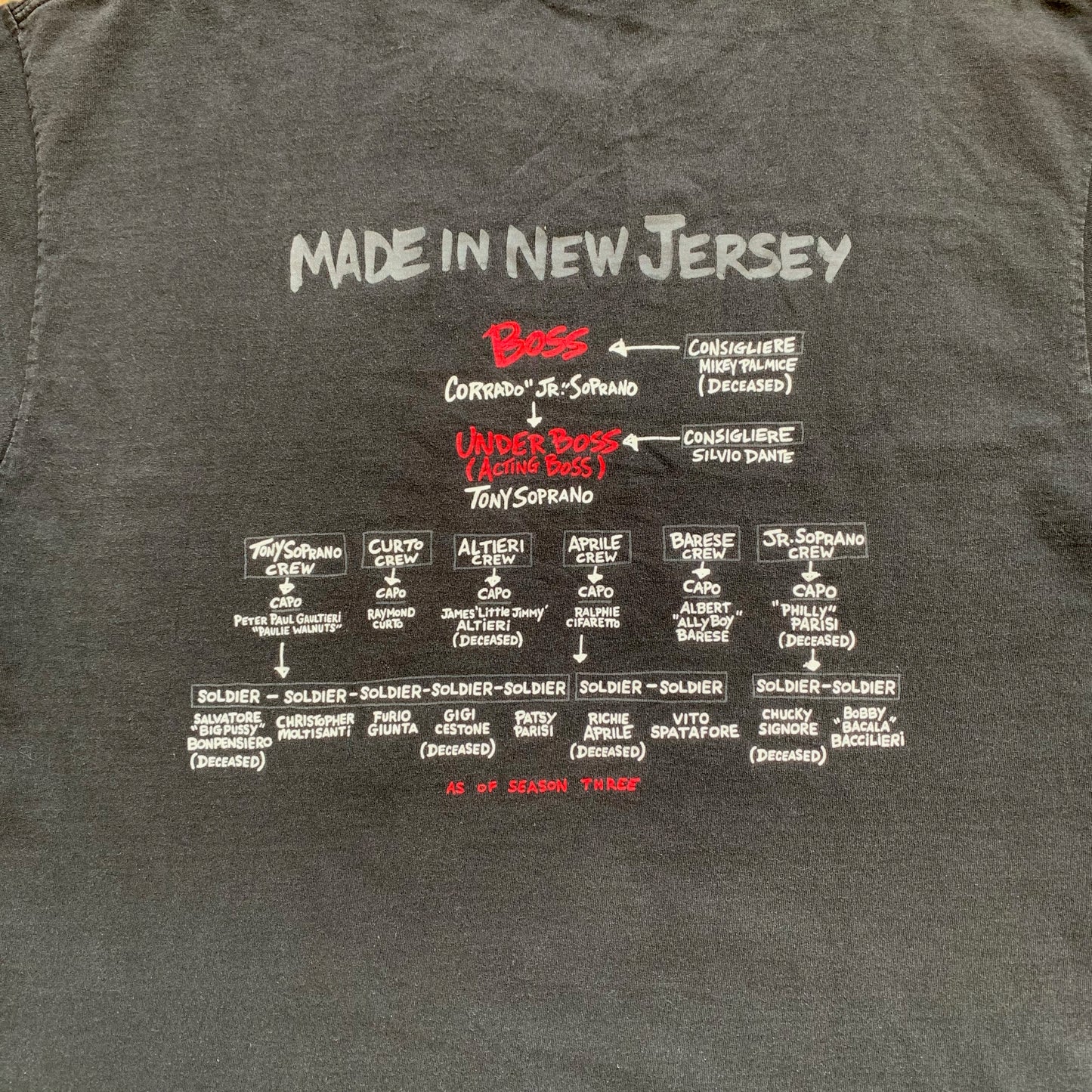 Vintage 2002 Soprano's Pocket Logo T-Shirt - Large