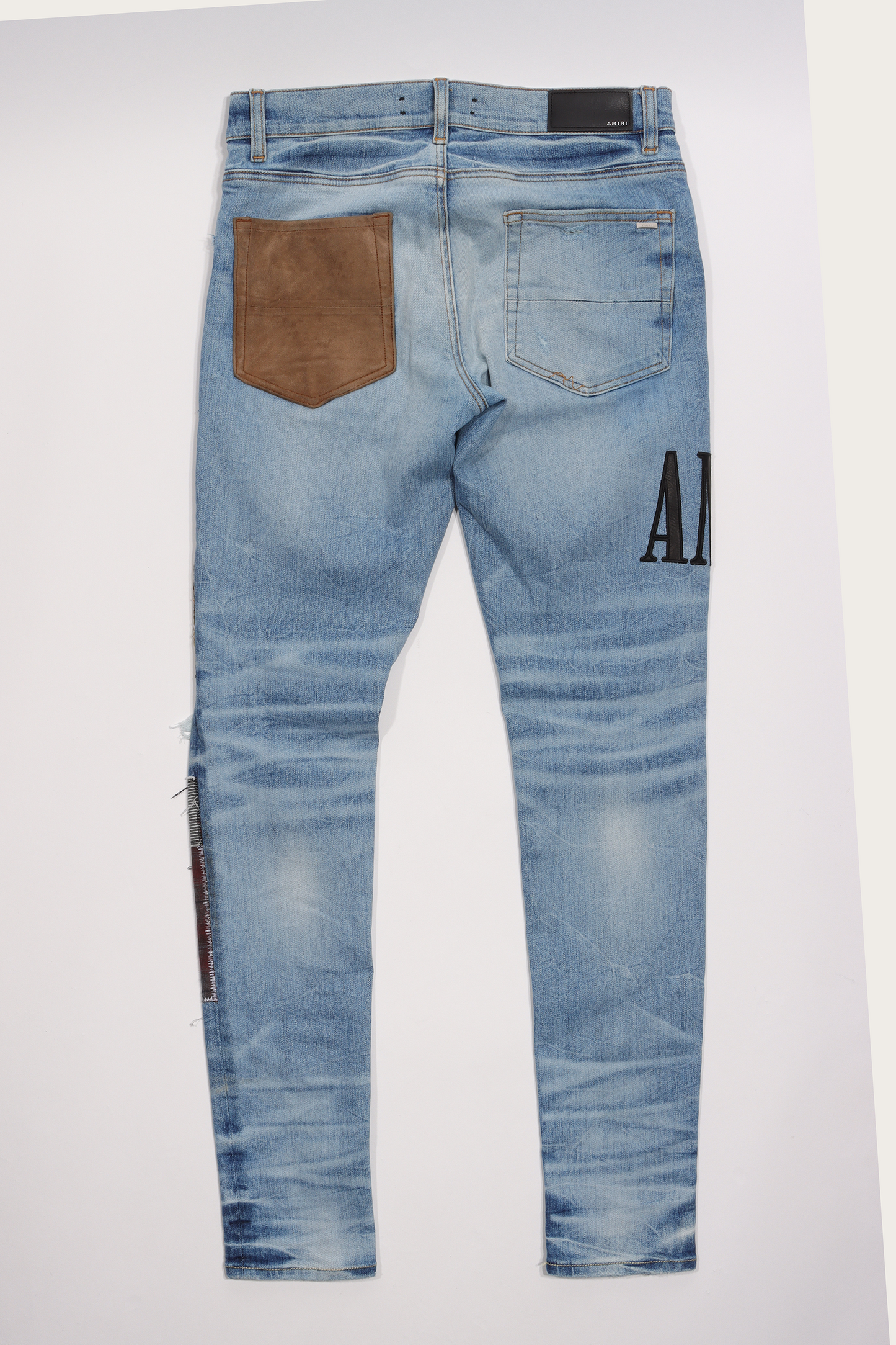 Distressed Patchwork Denim