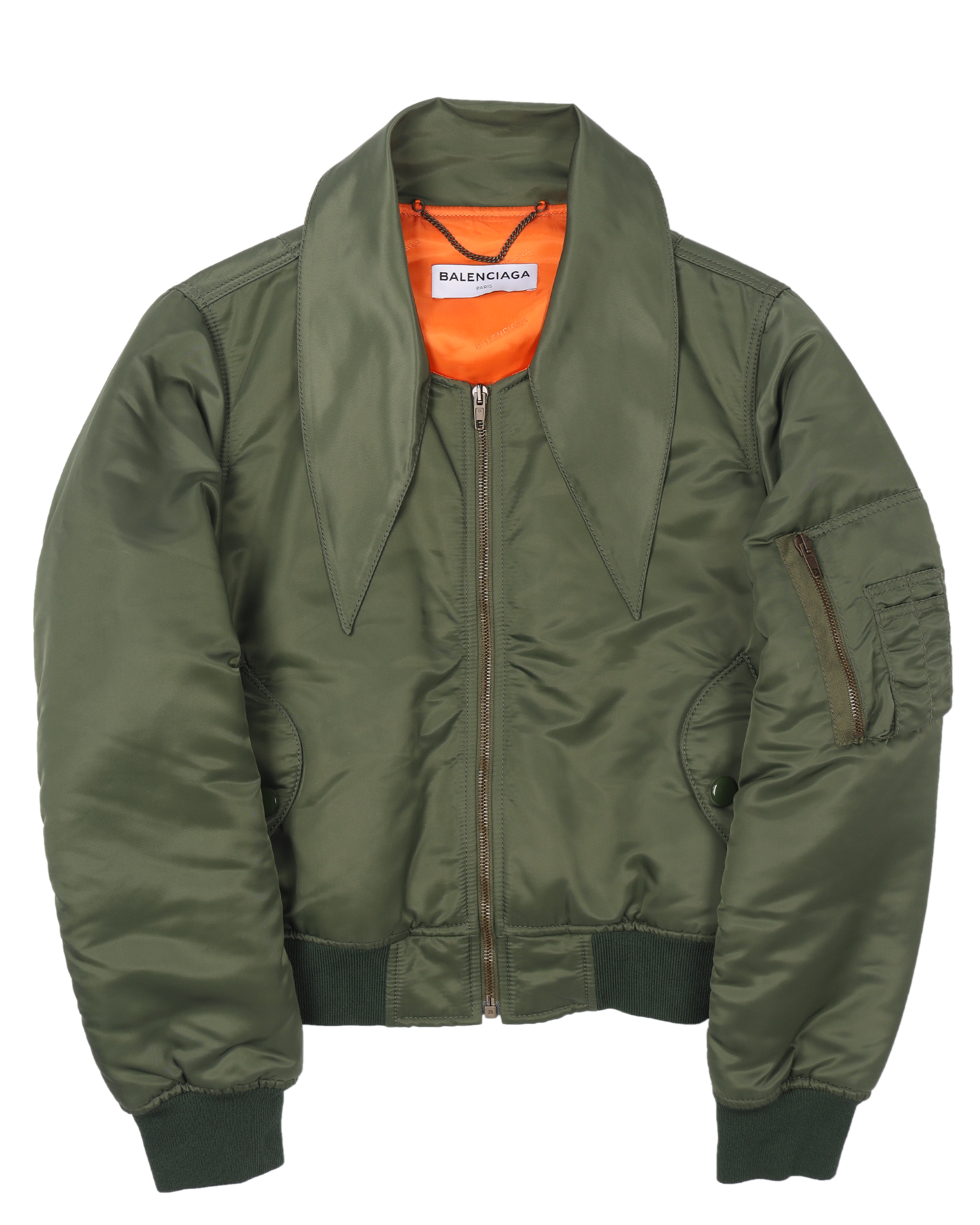 Balenciaga SS17 Scarf Tie Cropped Bomber Jacket