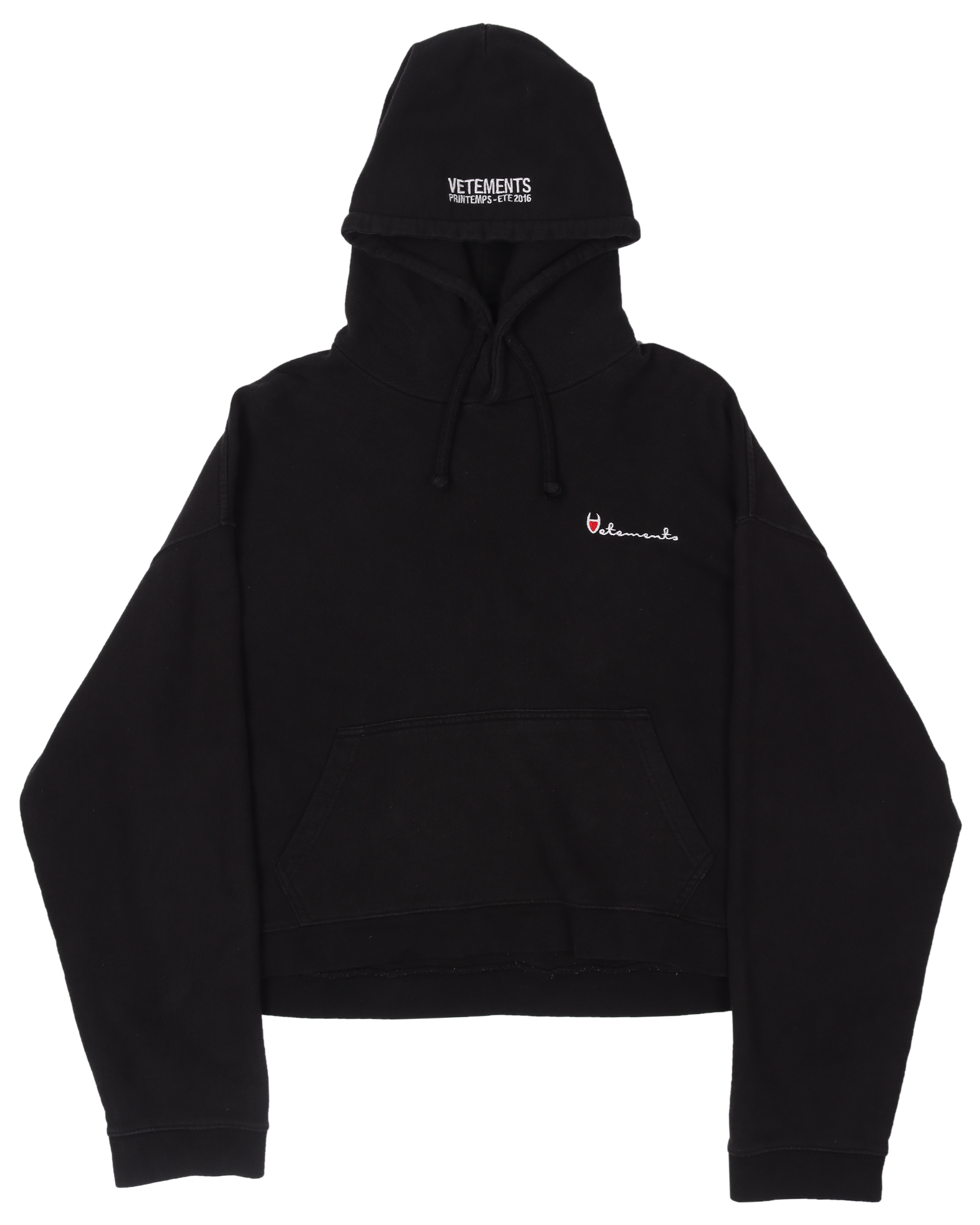 Vetements SS17 Champion Reversible Metal Logo Hoodie