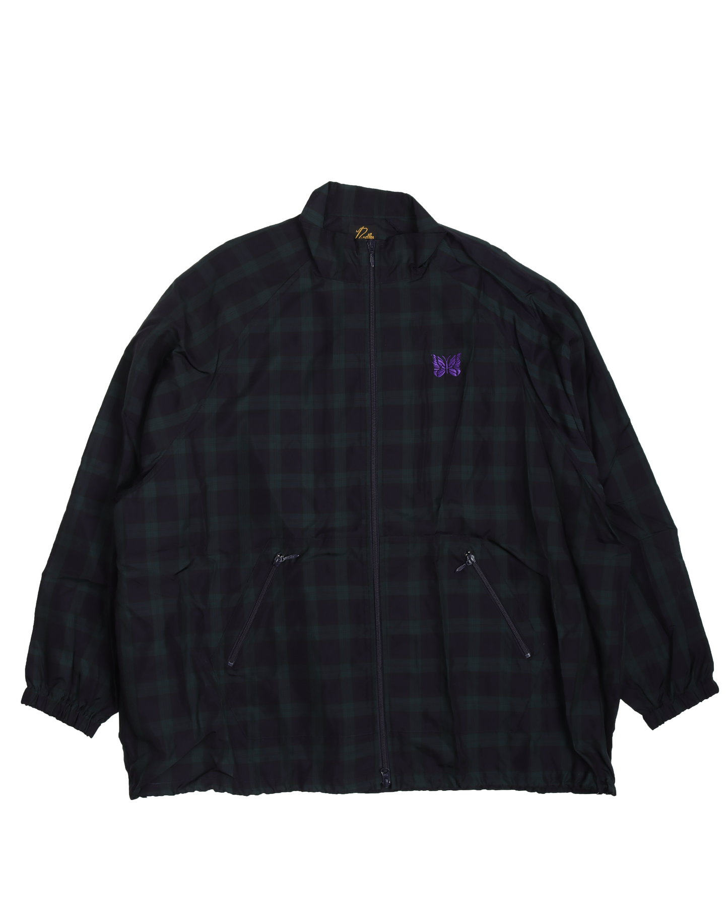 Run-Up Plaid Windbreaker Jacket