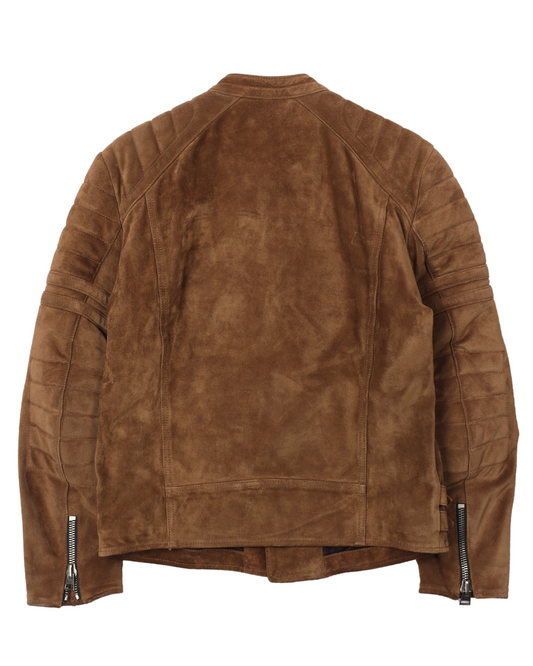 Suede Leather Motorcycle Jacket
