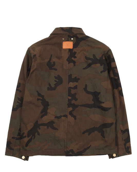 Supreme Camo Jacquard Denim Chore Jacket