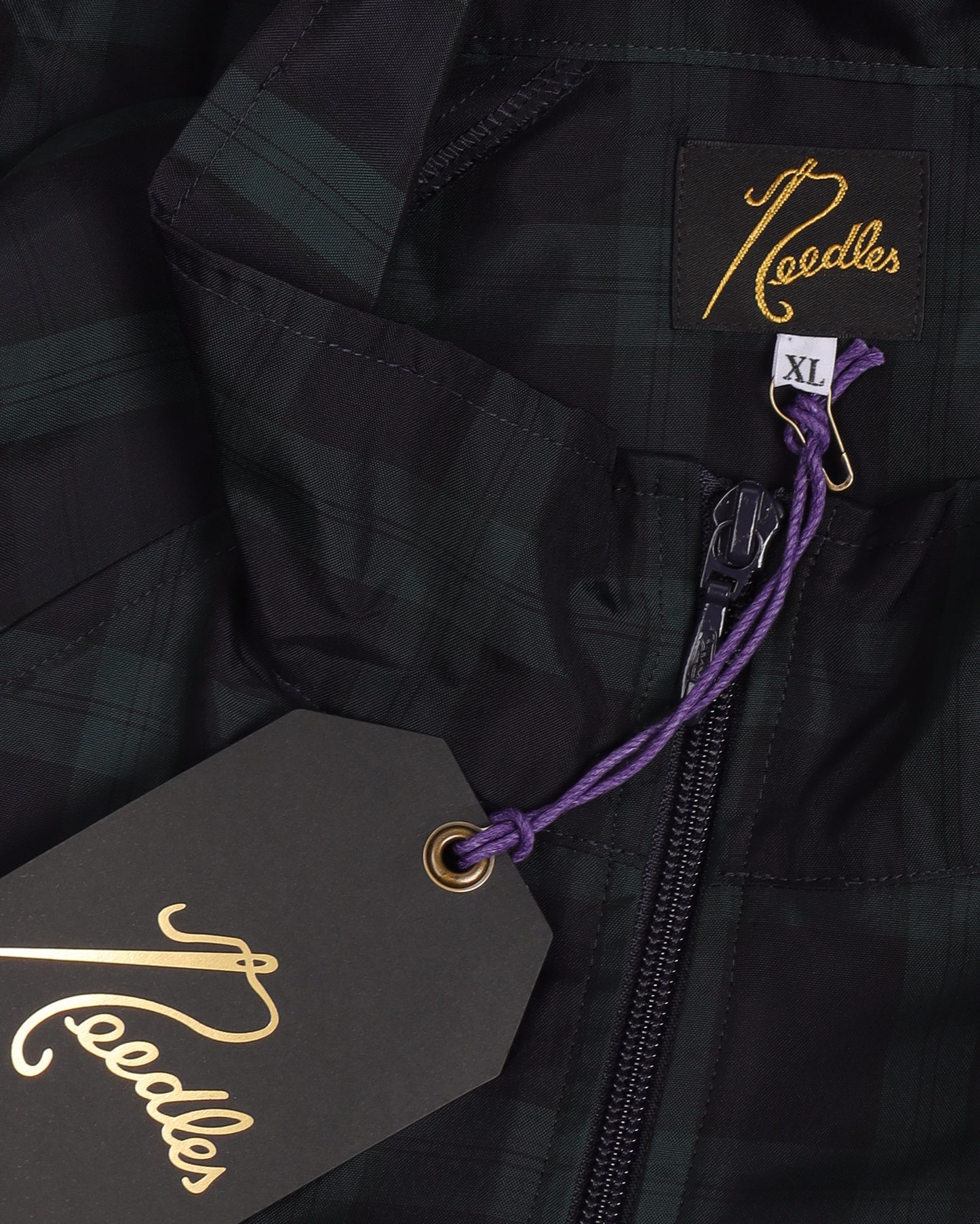 Run-Up Plaid Windbreaker Jacket