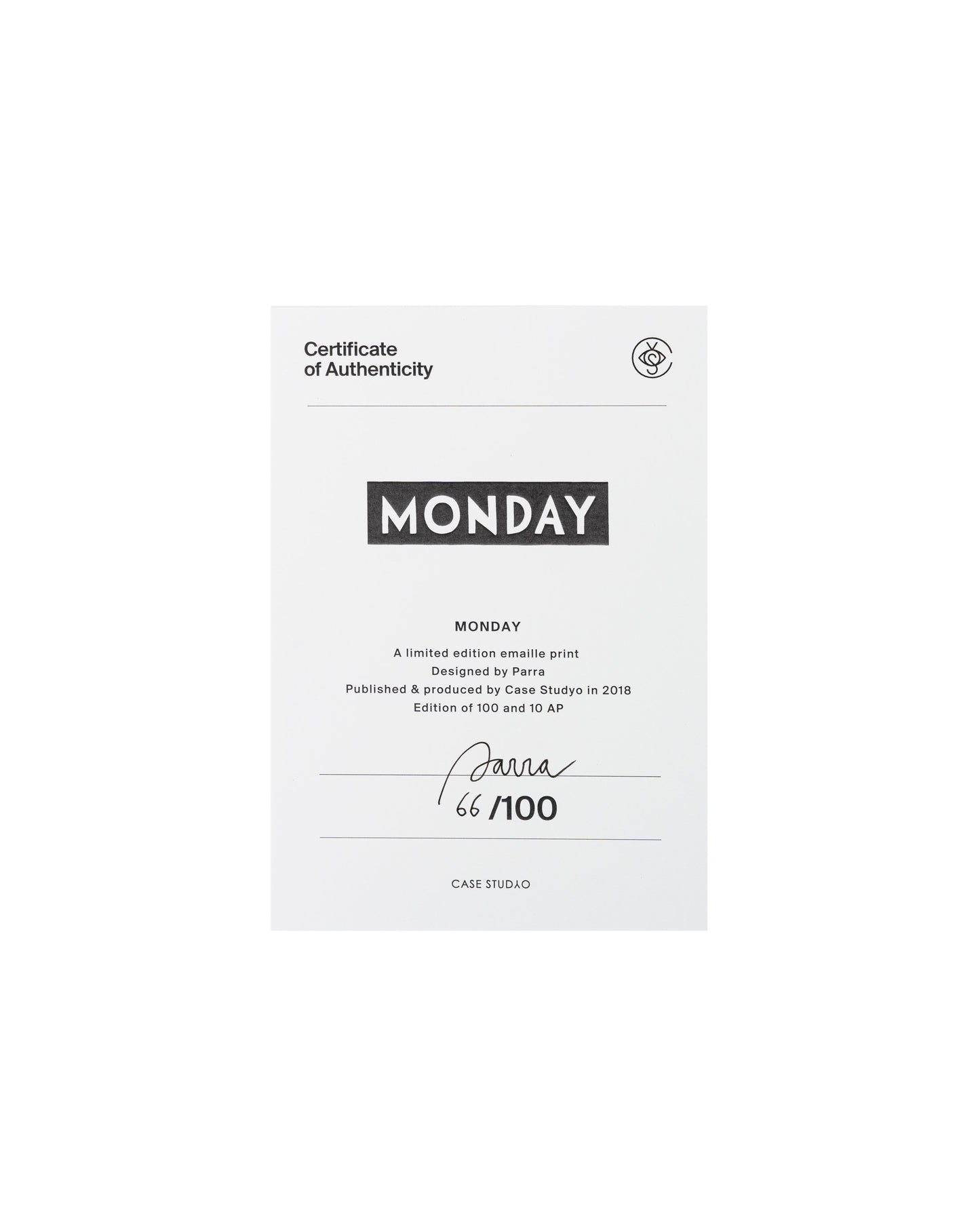 MONDAY, 2018