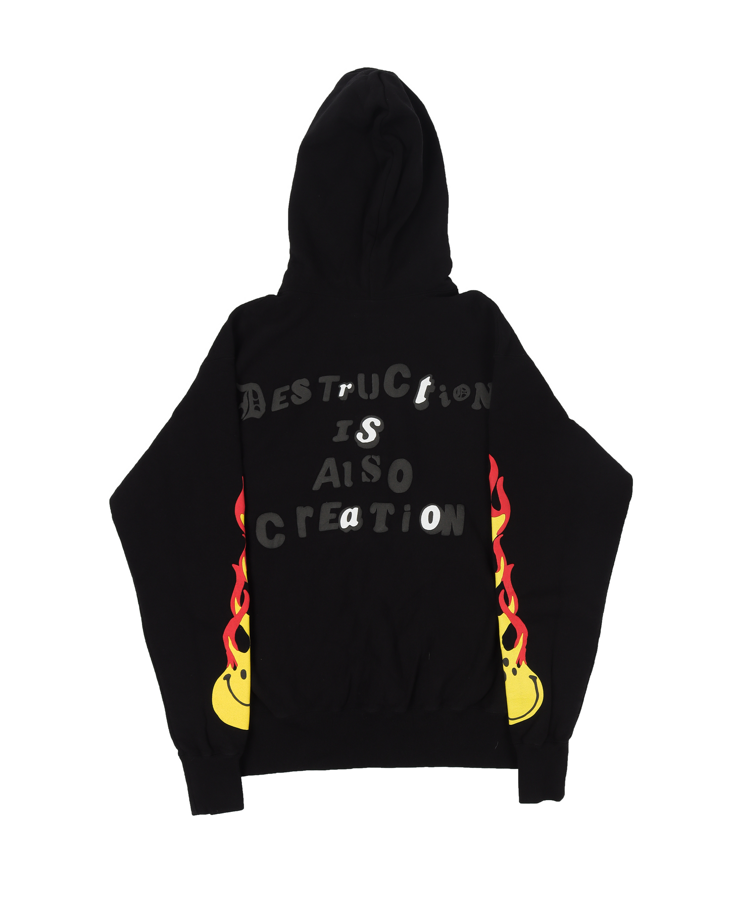 Long Sleeve Flame Print Hoodie