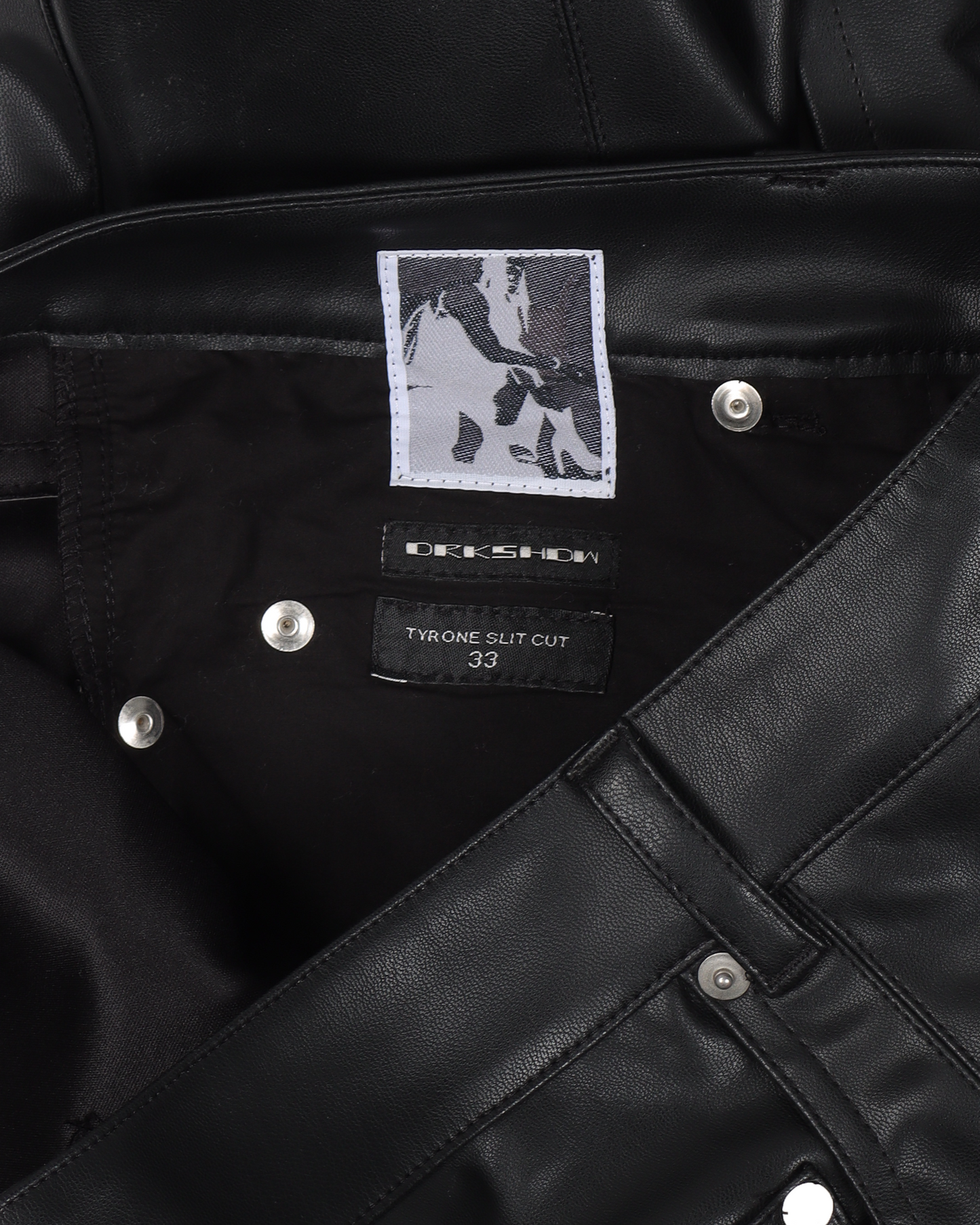Tyrone Slit Cut Faux-Leather Pants