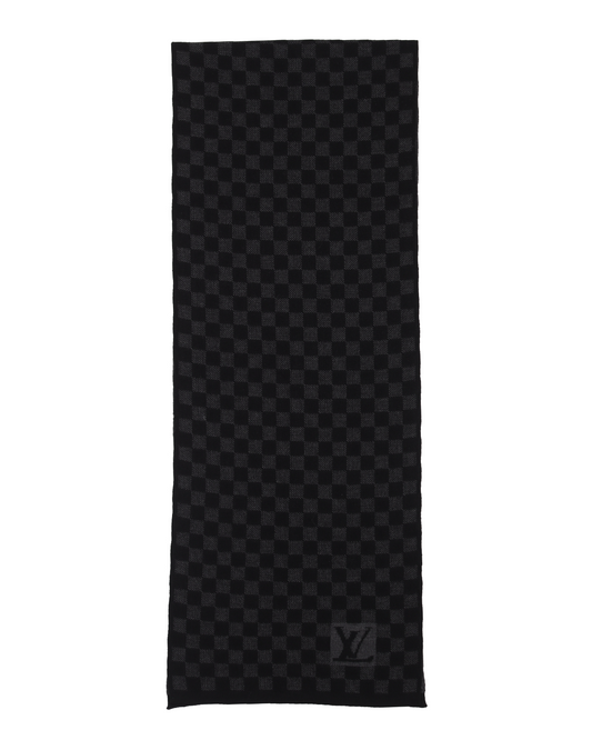 Wool Damier Graphite Scarf