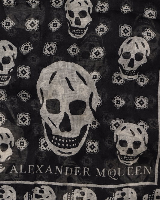 Classic Skull Print Scarf