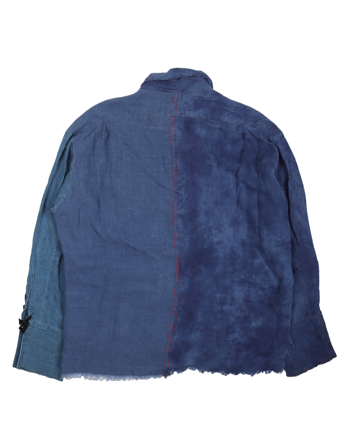 Indigo Shawl Collar Boxy Shirt