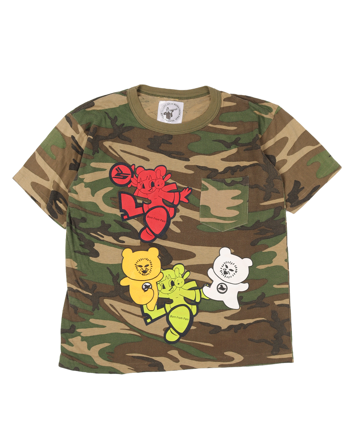 Born From Pain Aphex Twin Bears Camouflage T-Shirt