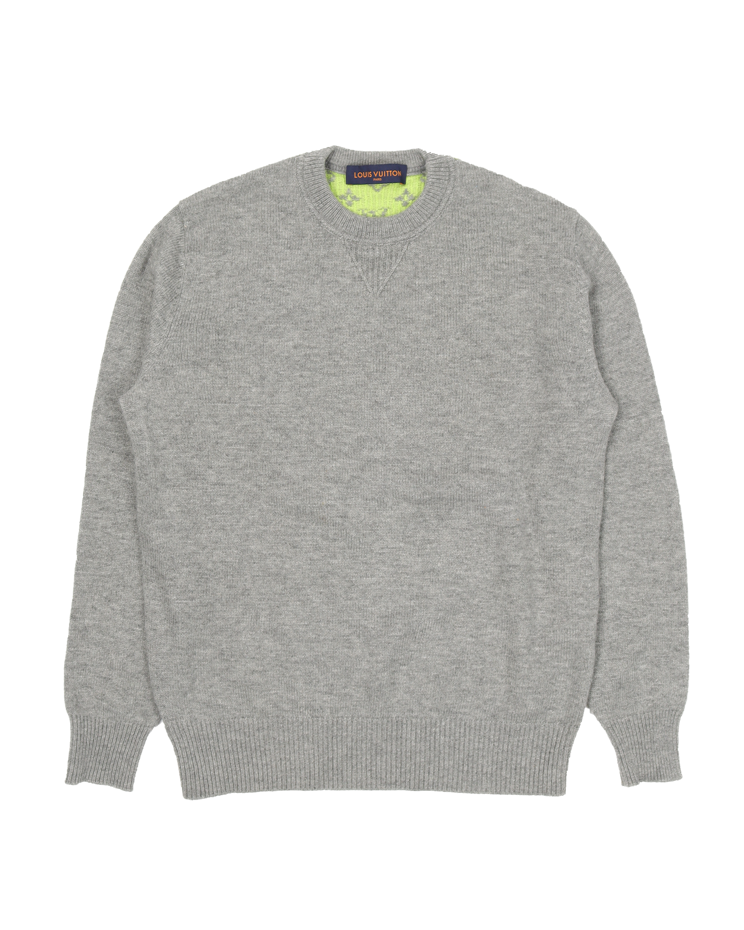 Louis Vuitton Neon Monogram Back Cashmere Sweater