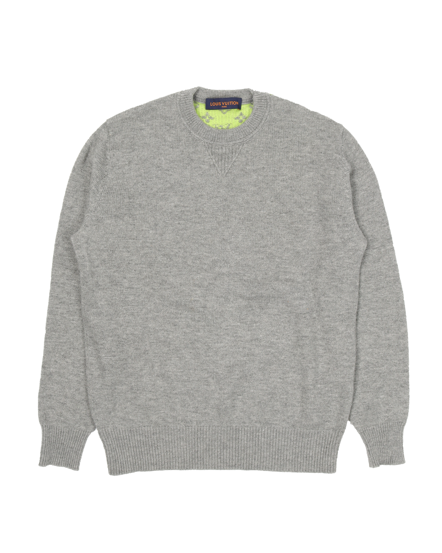 Neon Monogram Back Cashmere Sweater