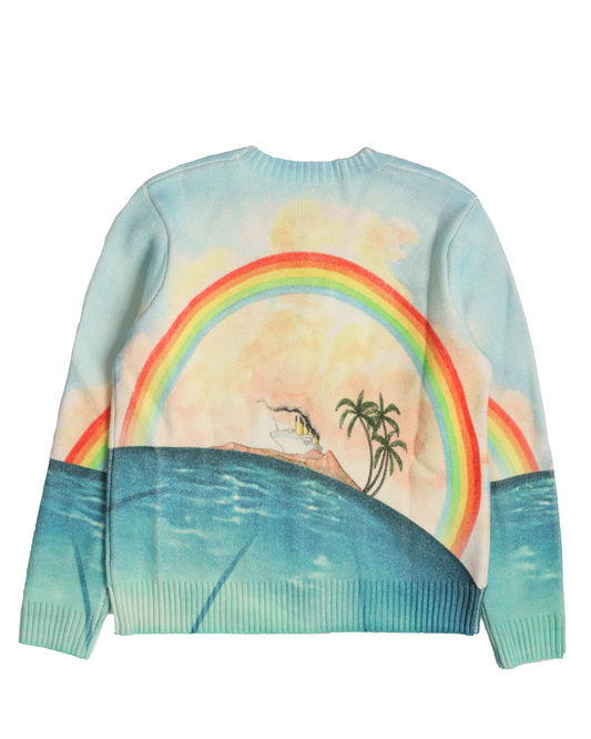 "Traverse Du Pacifique" Printed Sweater