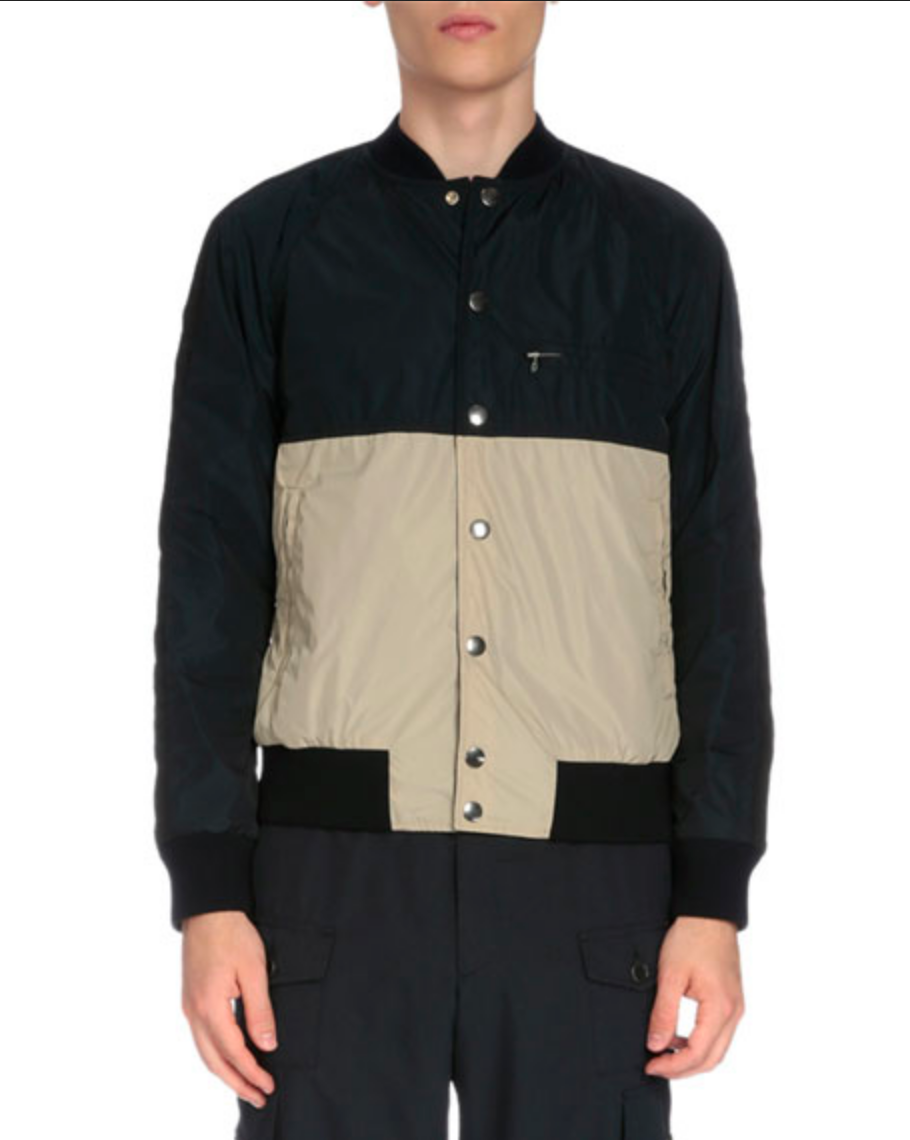Reversible Button Front Bomber Jacket