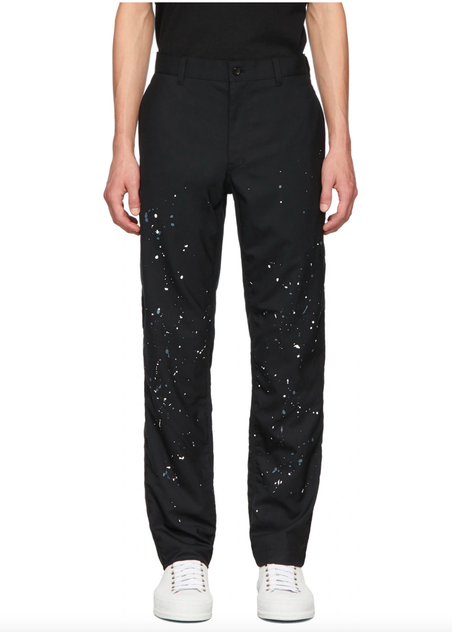 Black Wool Paint Splatter Trouser w/ Tags