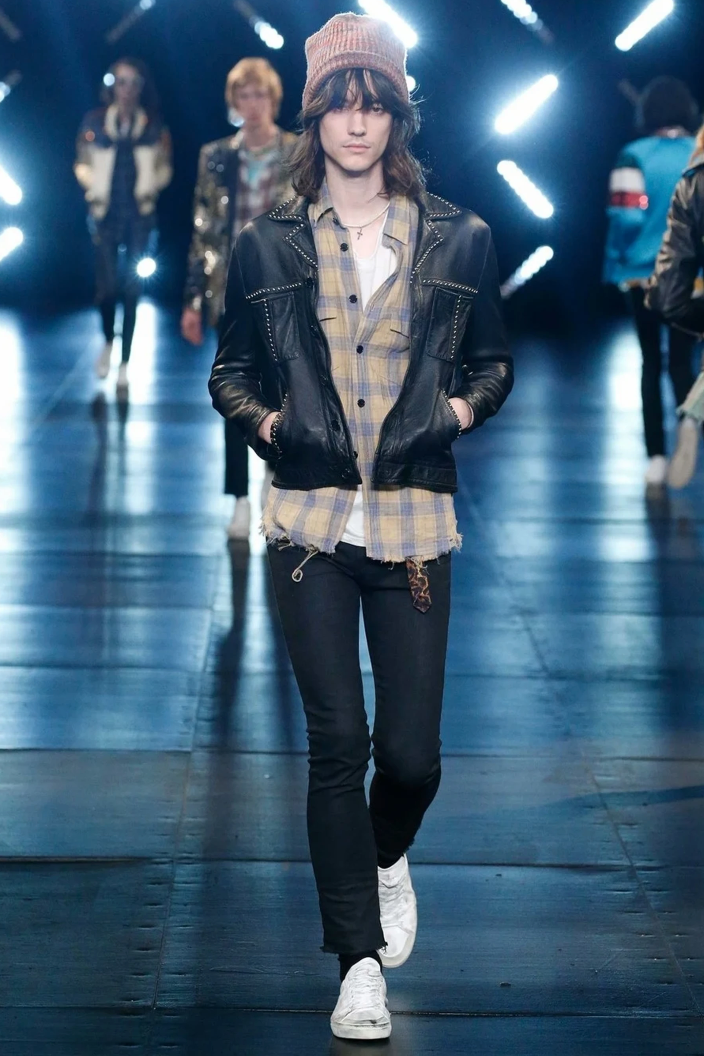 SS16 Surf Sounds Studded Leather Jacket