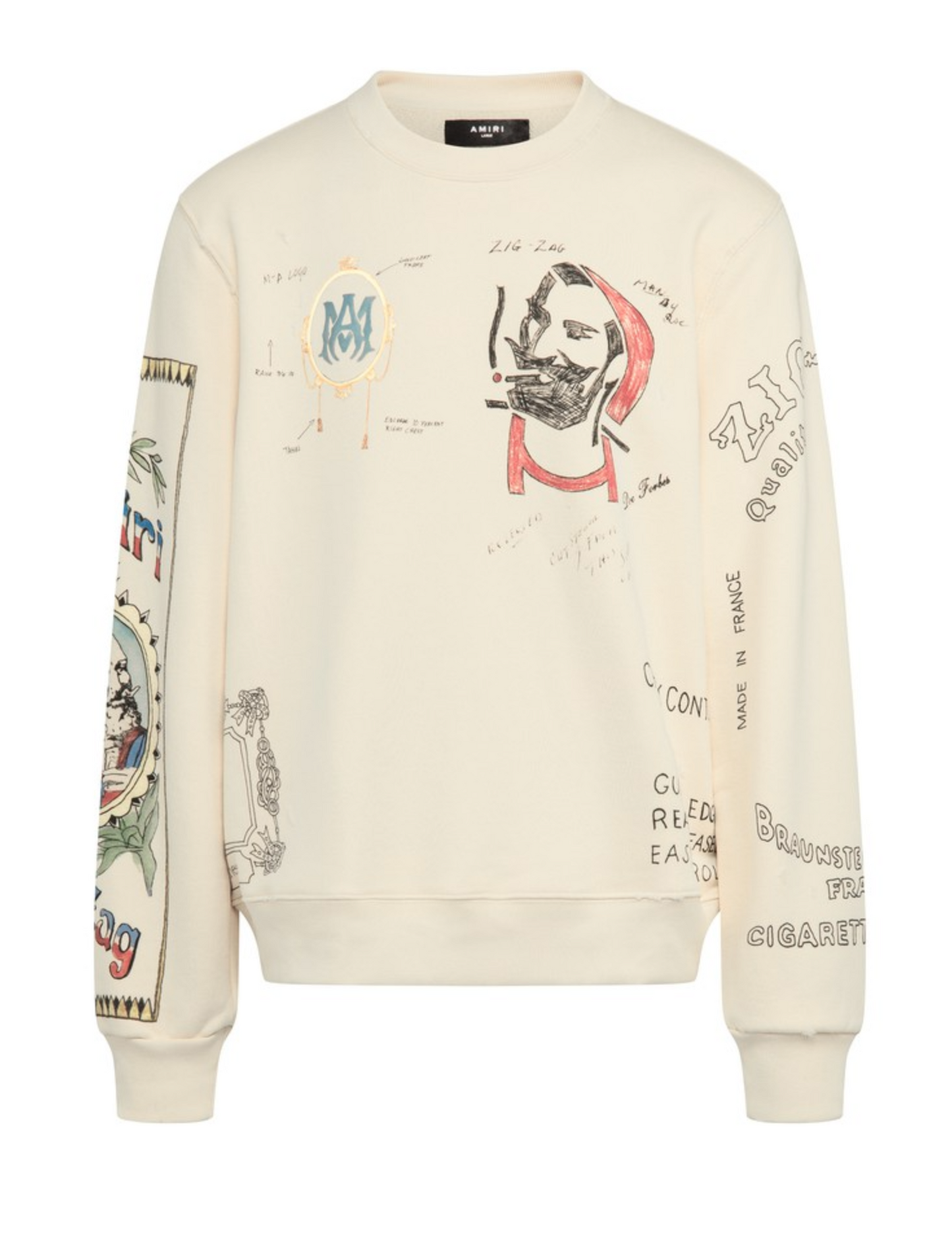 Zig-Zag printed cotton sweatshirt