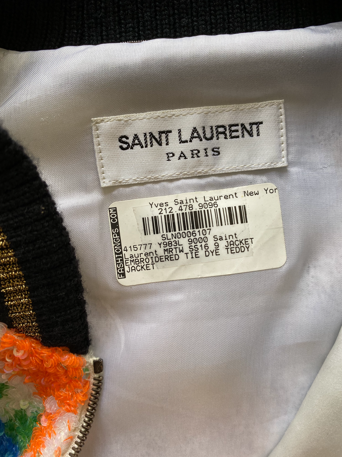 SS16 Embroidered Tie Dye Teddy Jacket