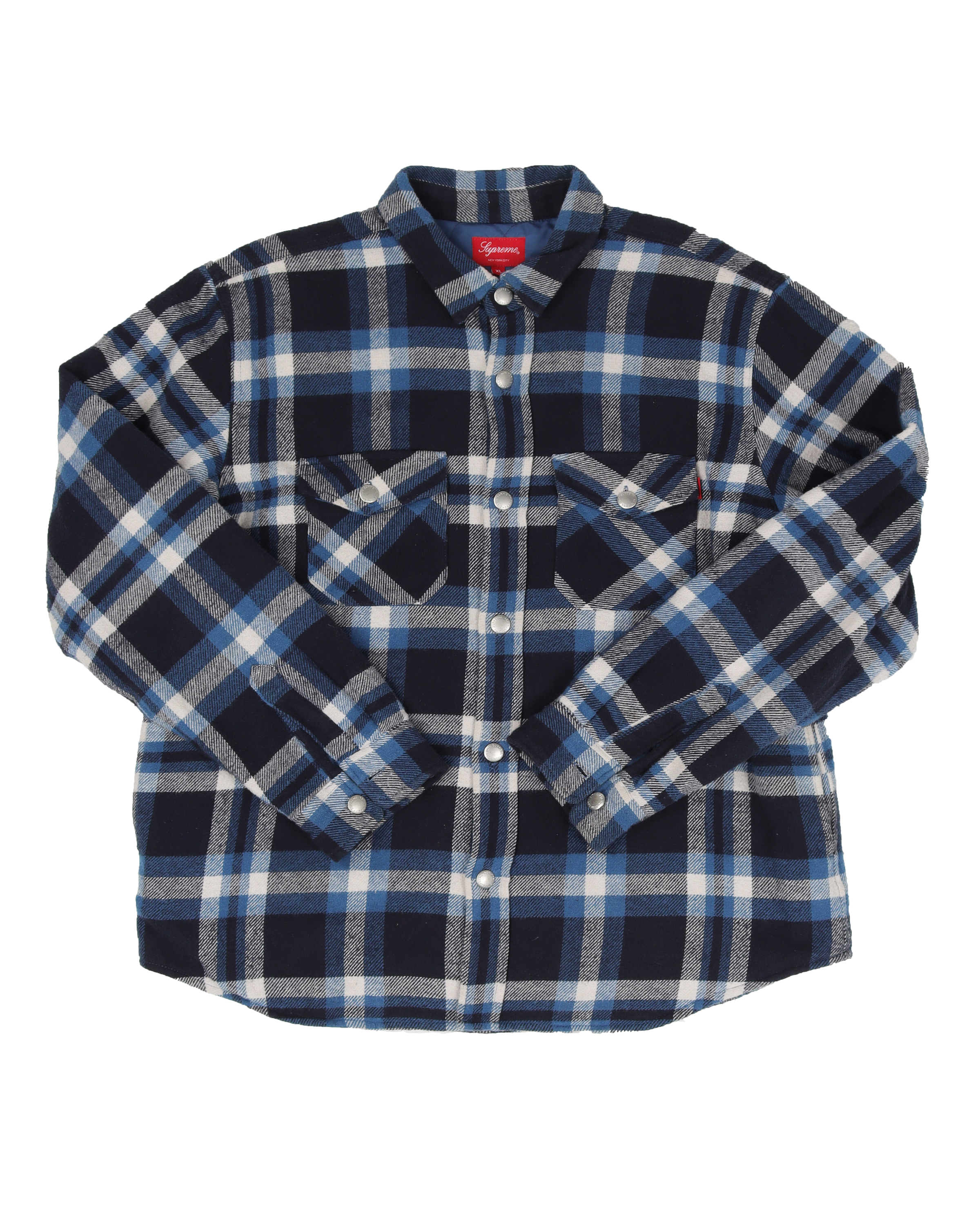 Supreme Quilted Arc Logo Flannel XL