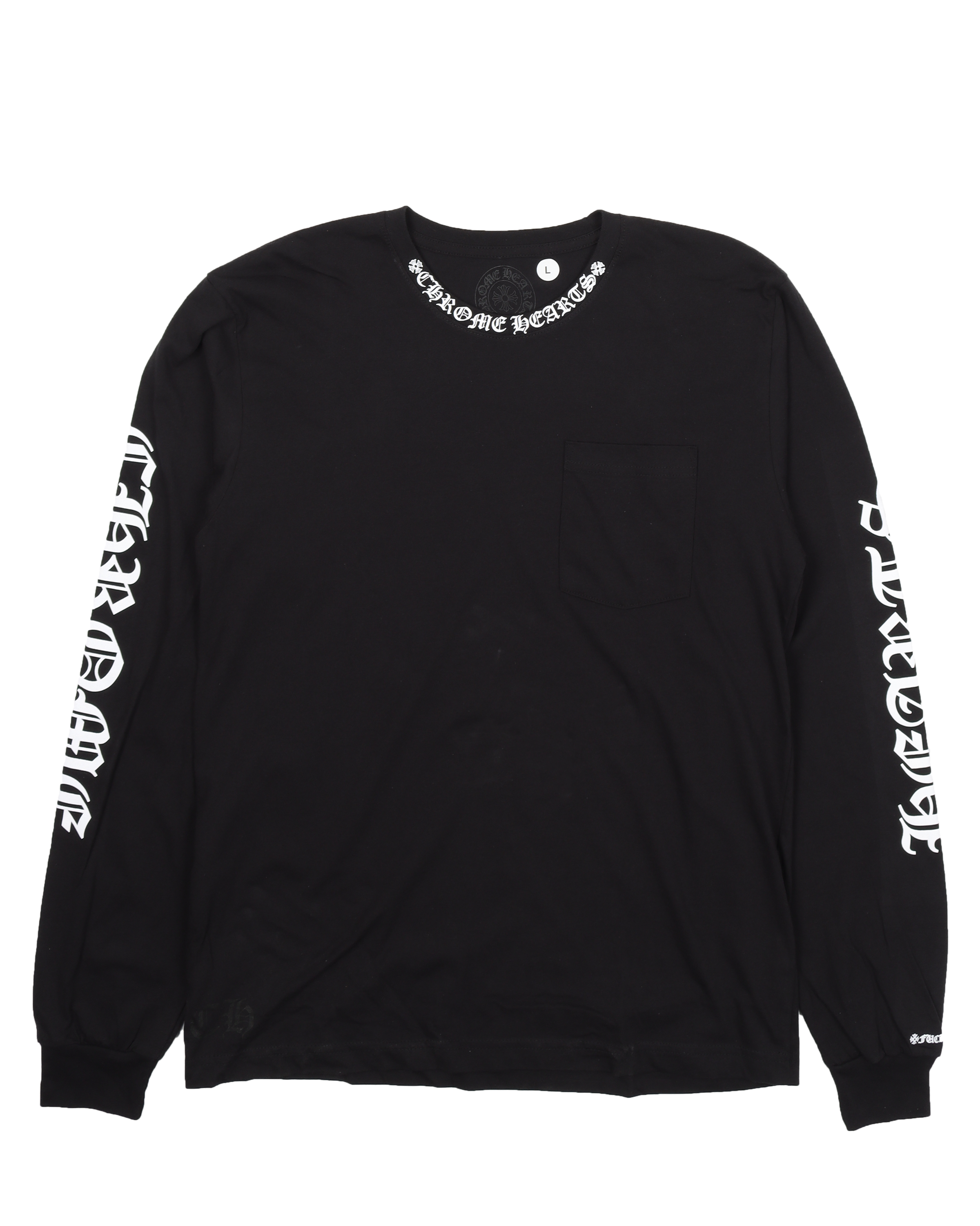 Chrome Hearts Neck Logo Long-Sleeve T-Shirt – Justin Reed Chrome Hearts Neck Logo Long-Sleeve T-Shirt – Justin Reed