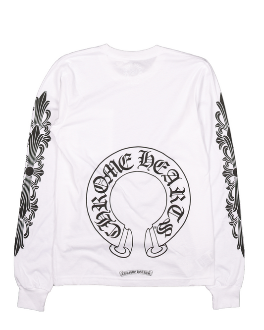 Horseshoe Logo Floral Long-Sleeve T-Shirt