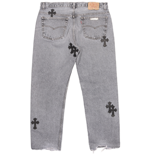 Levi's Cross Patch Distressed Denim