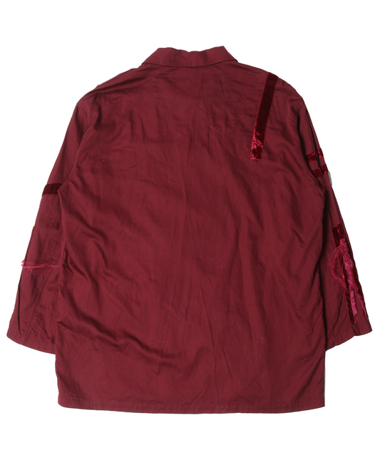 Velour Button Up Shirt