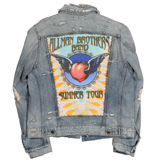 Distressed Denim Trucker Jacket