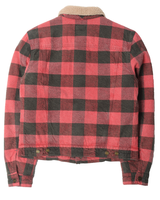 Check-Pattern Buttoned Jacket