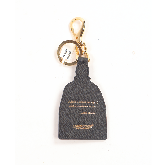 Brass & Cowhide Keychain w/ Tags