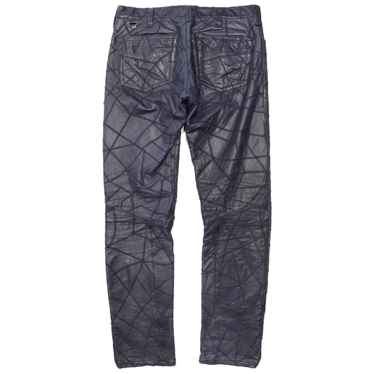AW03 "PAPERDOLL" Leather Geometric Trousers