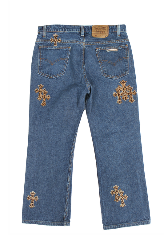 Leopard Patch Denim