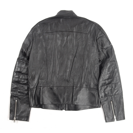 Cafe Racer Padded Leather Jacket w/ Tags