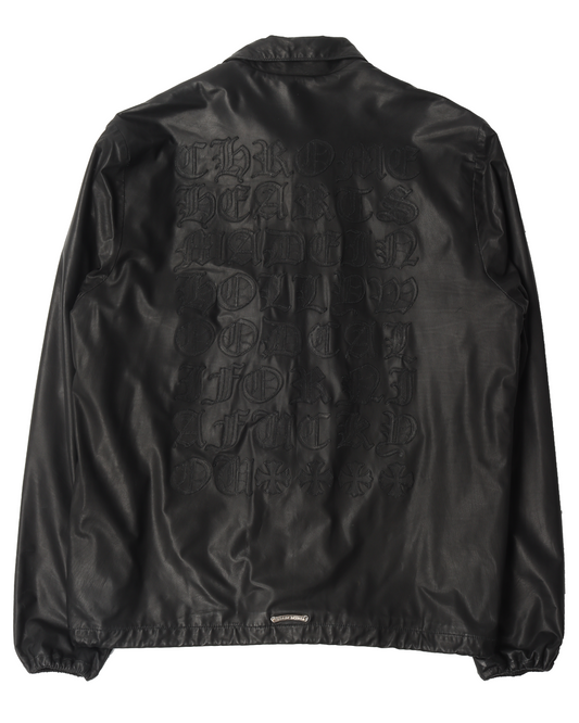 Patchwork Leather Coach Jacket