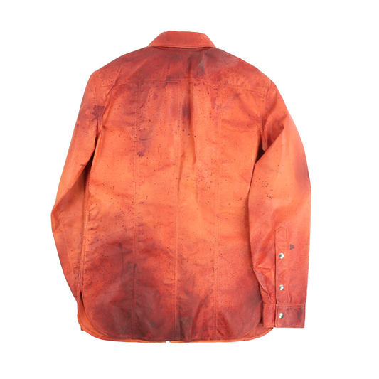 Hand-Painted Leather Shirt by RAF SIMONS SS18